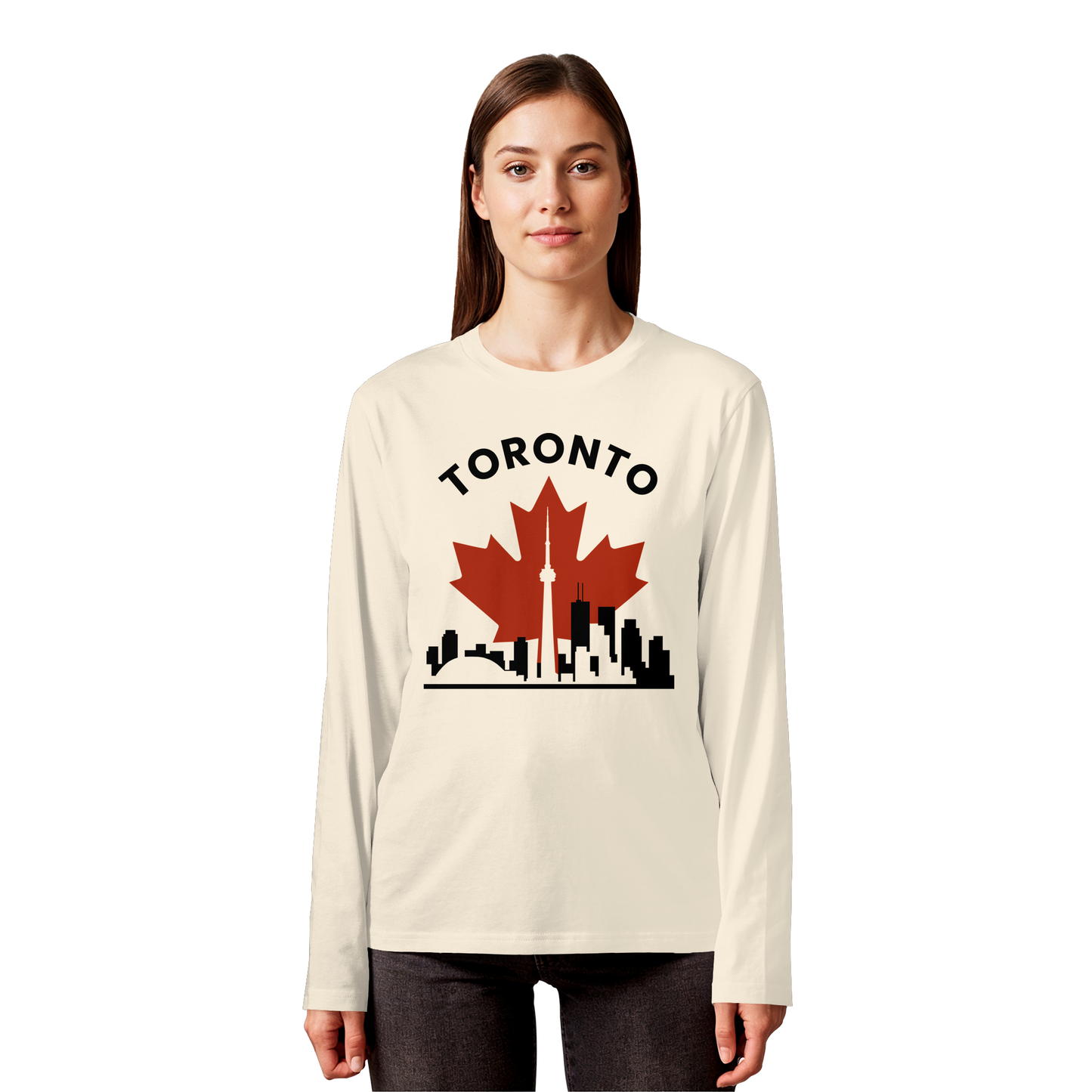 Toronto Leafline Long Sleeve Tee for Chilly City Days