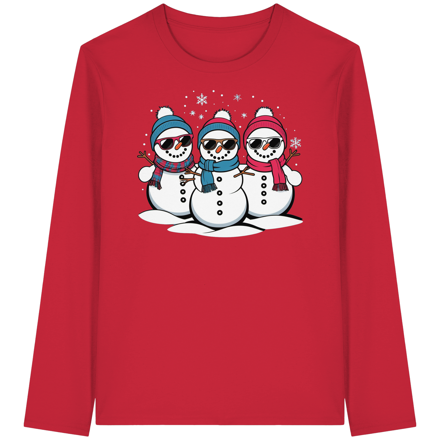 Cool Snow Squad Long Sleeve | Snowman Holiday Shirt | Premium Cotton Tee