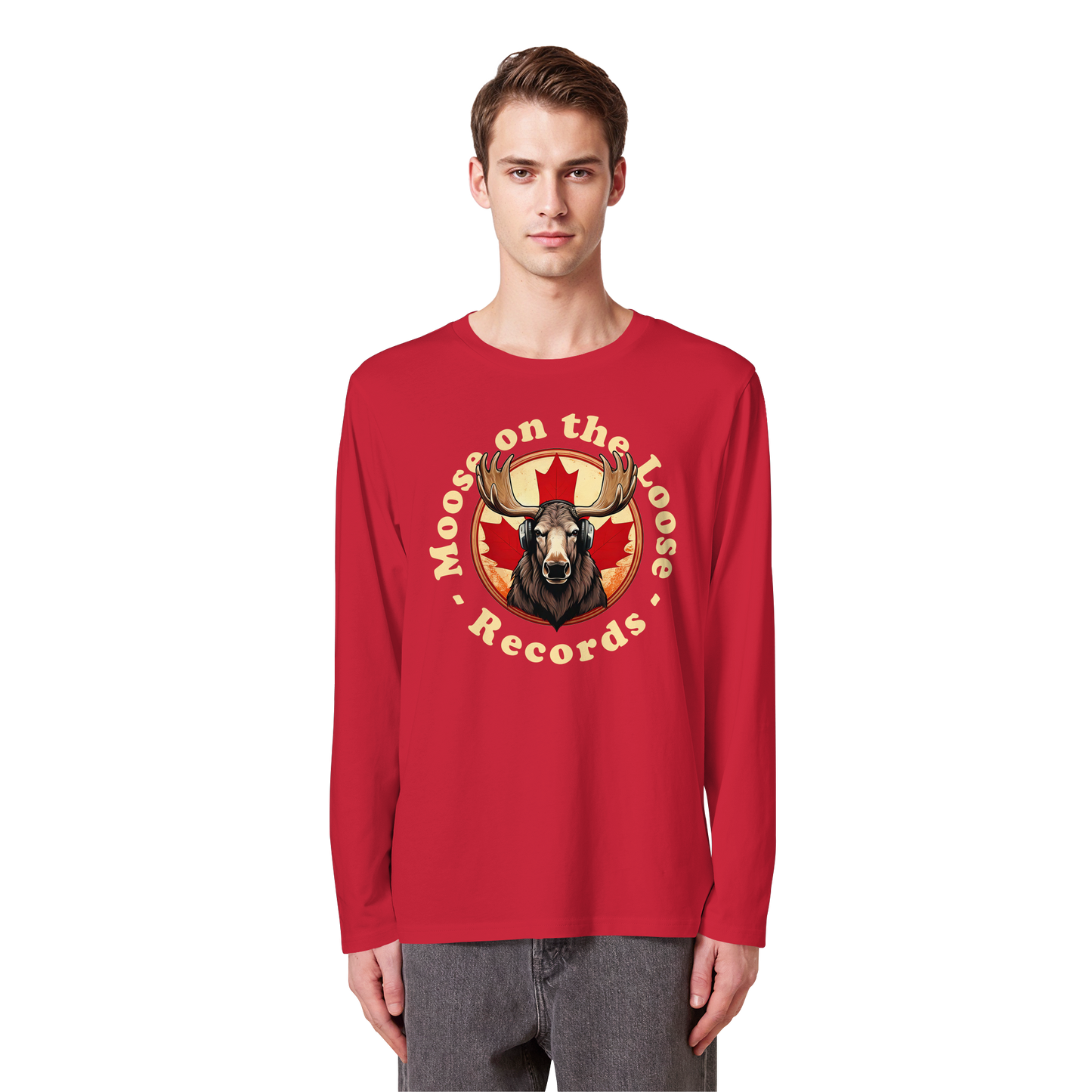“Moose on the Loose Records” Long Sleeve Tee – Classic Style with a Canadian Rhythm