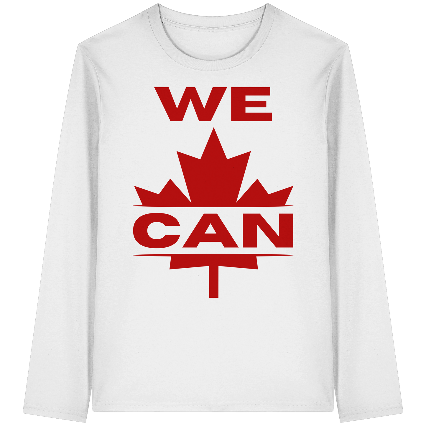 “WE CAN” with Maple Leaf Unisex Long Sleeve Tee – Perfect for Casual Days