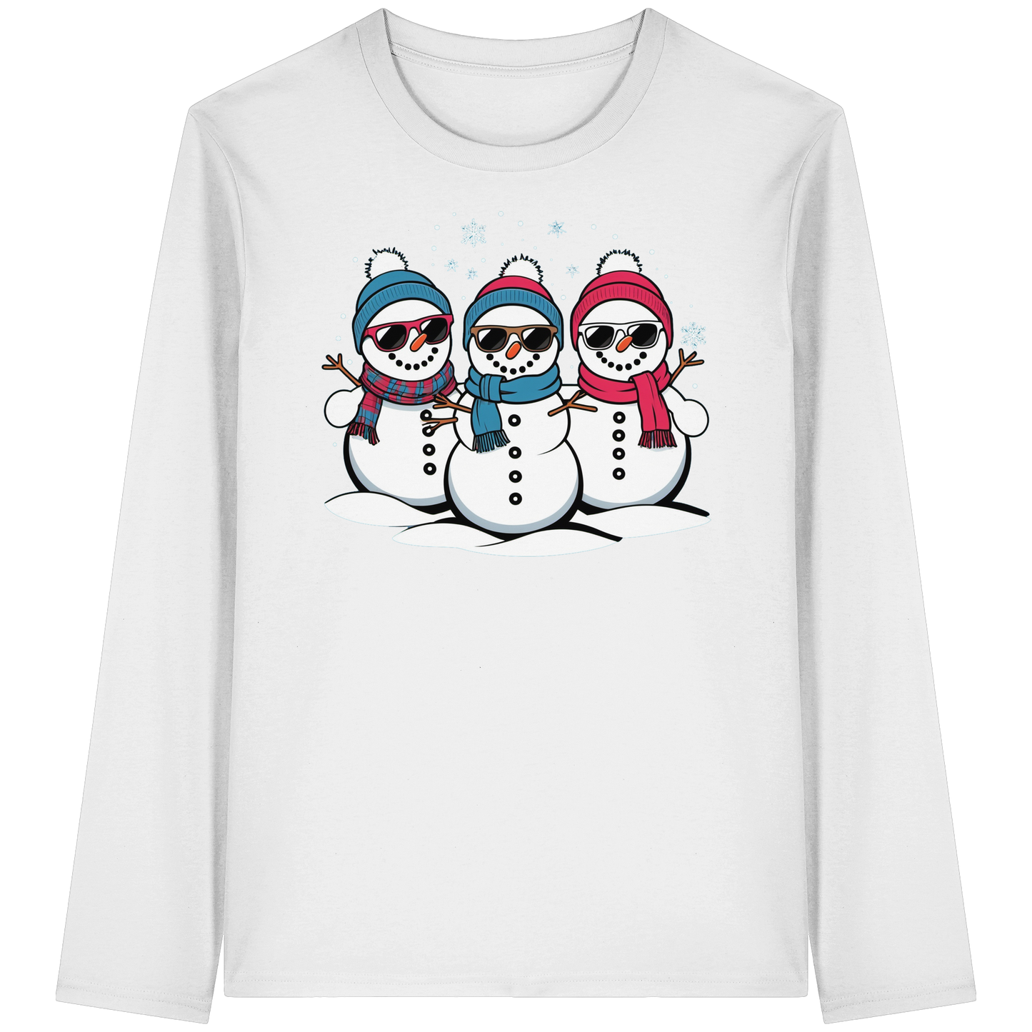 Cool Snow Squad Long Sleeve | Snowman Holiday Shirt | Premium Cotton Tee