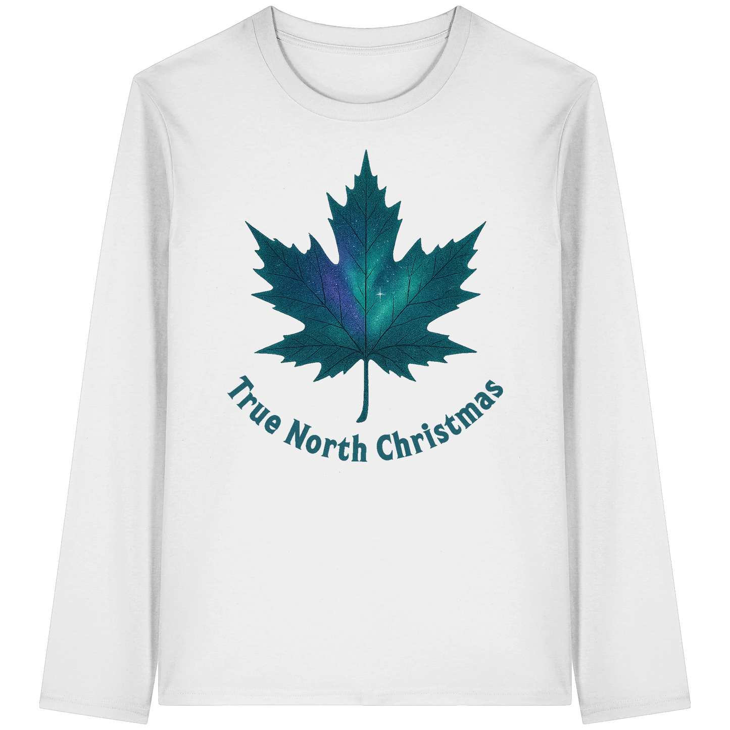 True North Christmas Long Sleeve | Maple Leaf Holiday Shirt | Premium Cotton Tee