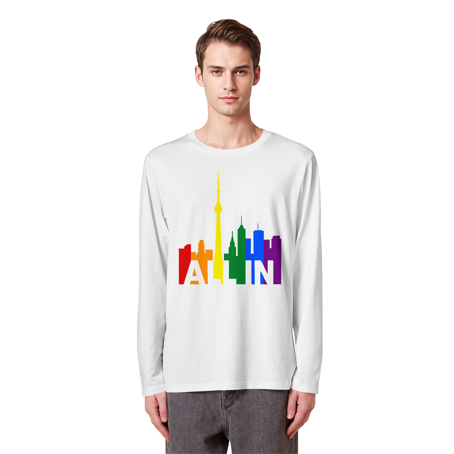 ALL IN – Pride Toronto Long Sleeve T-Shirt – Unisex Fit – Bold & Comfortable