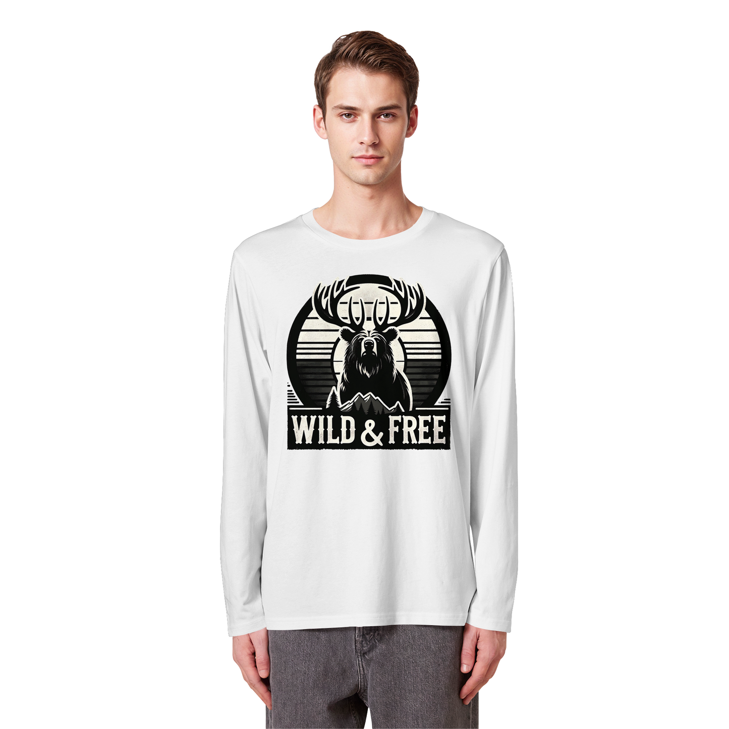 “Wild & Free” Unisex Long Sleeve Tee – Perfect for Camping and Outdoor Adventures