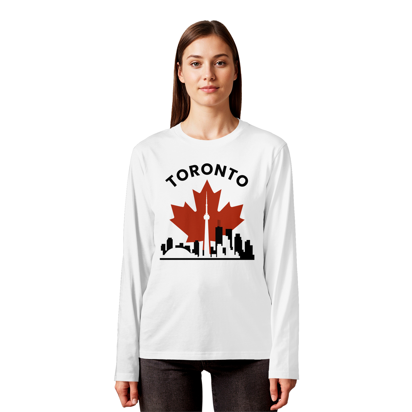Toronto Leafline Long Sleeve Tee for Chilly City Days