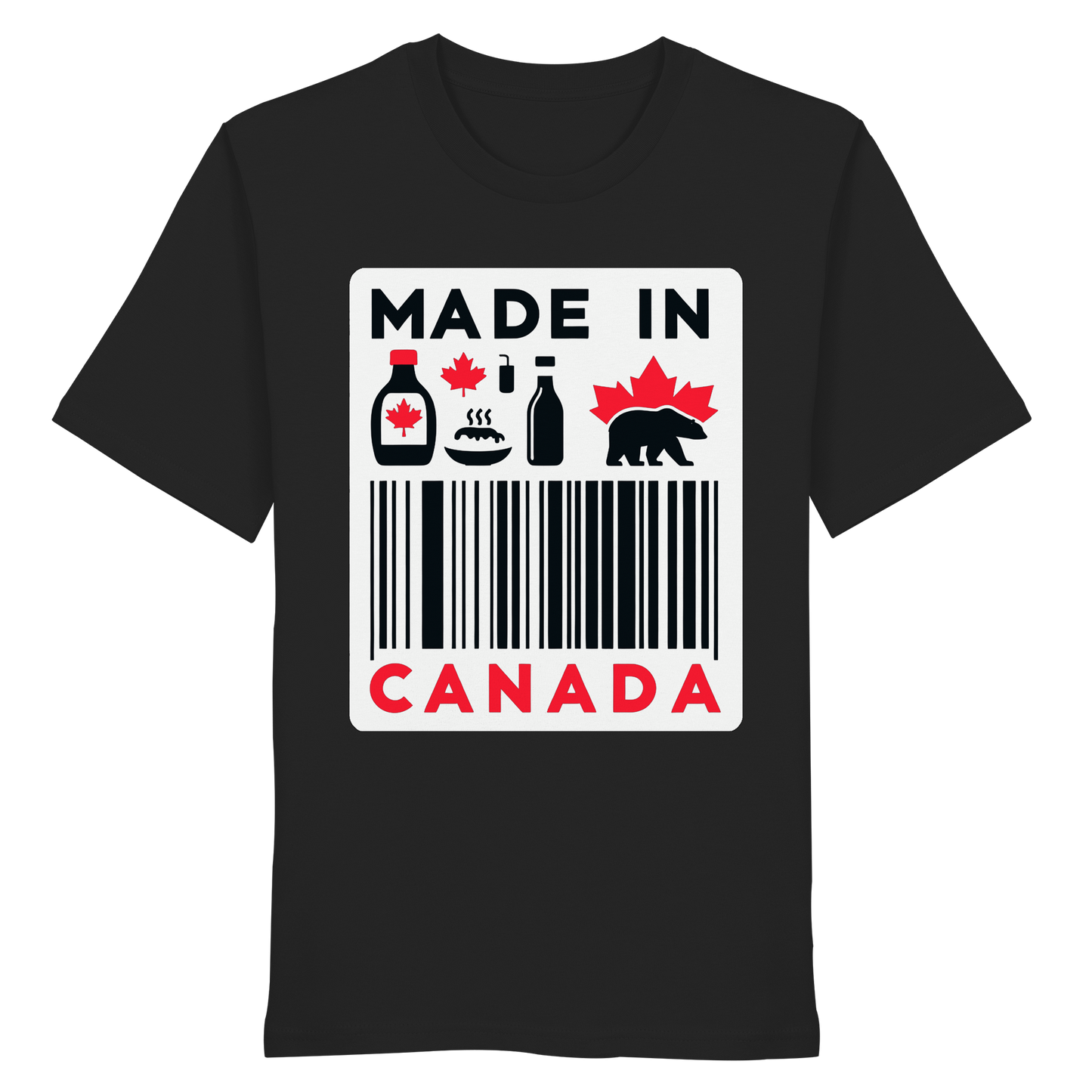 "Made in Canada" product label Design Unisex Short Sleeve Tee – Minimalist, Playful, and Proud