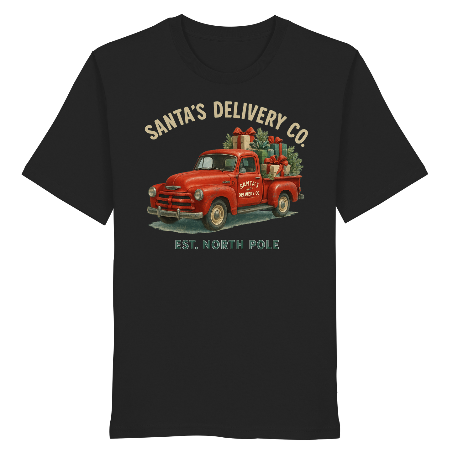 Santa’s Delivery Truck | Vintage Christmas Shirt | Red Truck Holiday Tee –Premium Cotton Gift