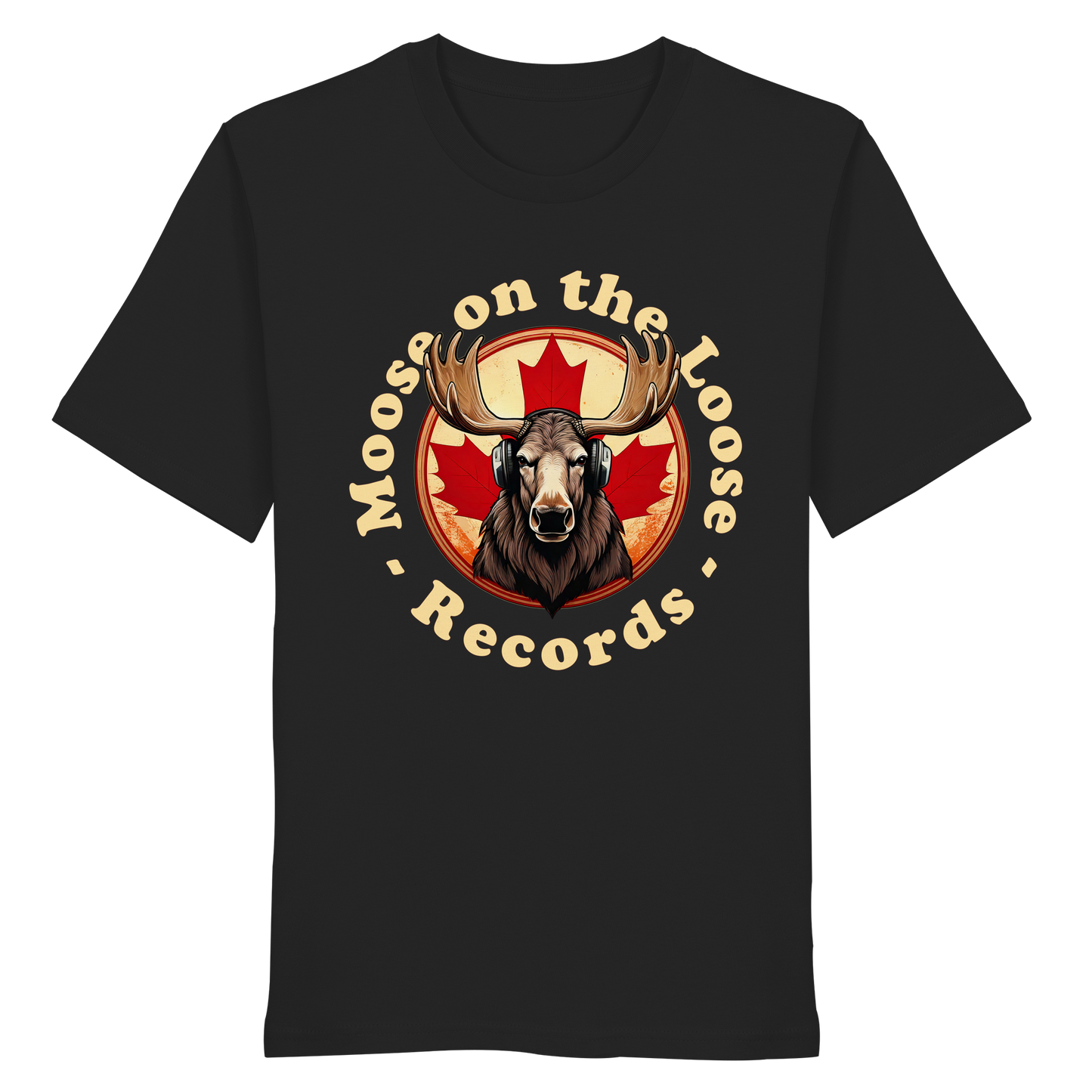 “Moose on the Loose Records” Unisex Short Sleeve Tee – A Hit for Every Playlist