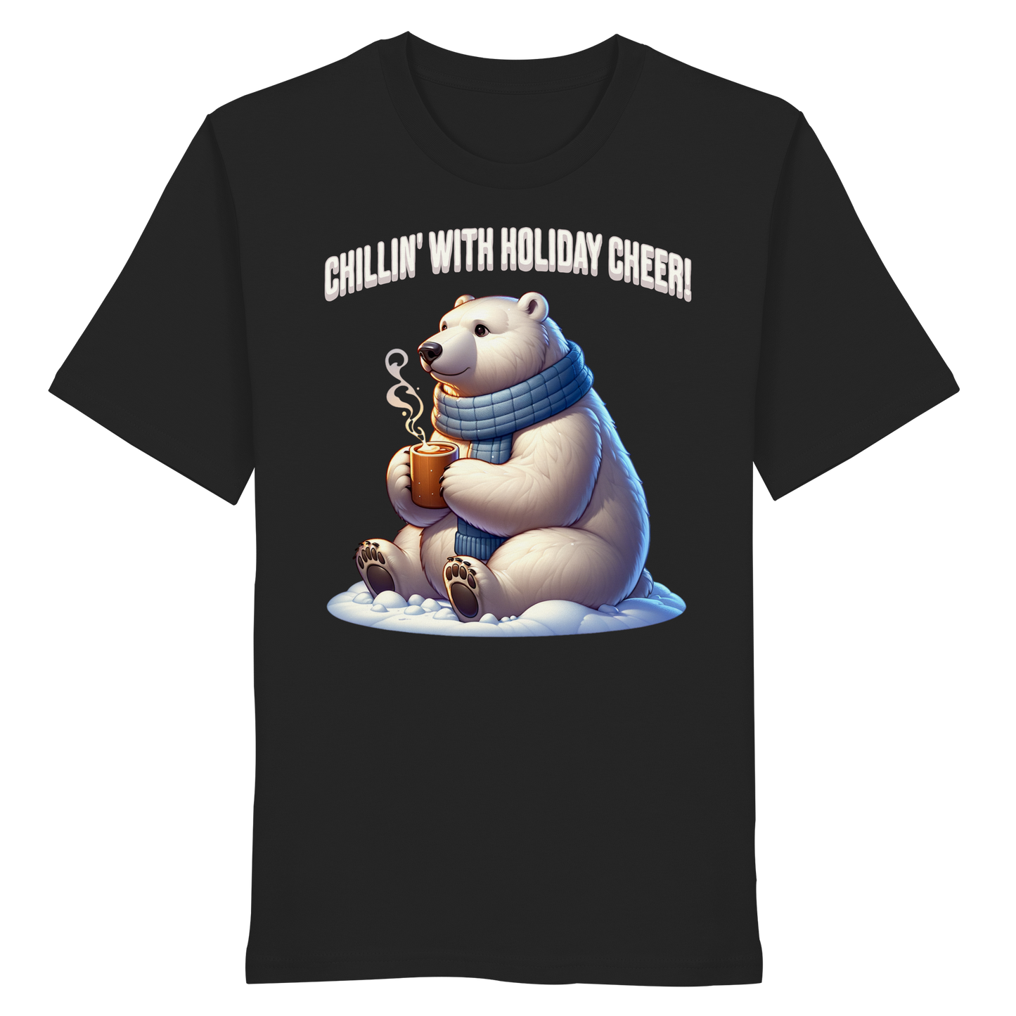 Chillin’ With Holiday Cheer | Polar Bear Christmas Tee | Cozy Holiday Shirt – Premium Cotton