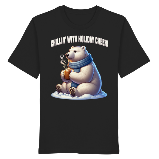 Chillin’ With Holiday Cheer | Polar Bear Christmas Tee | Cozy Holiday Shirt – Premium Cotton