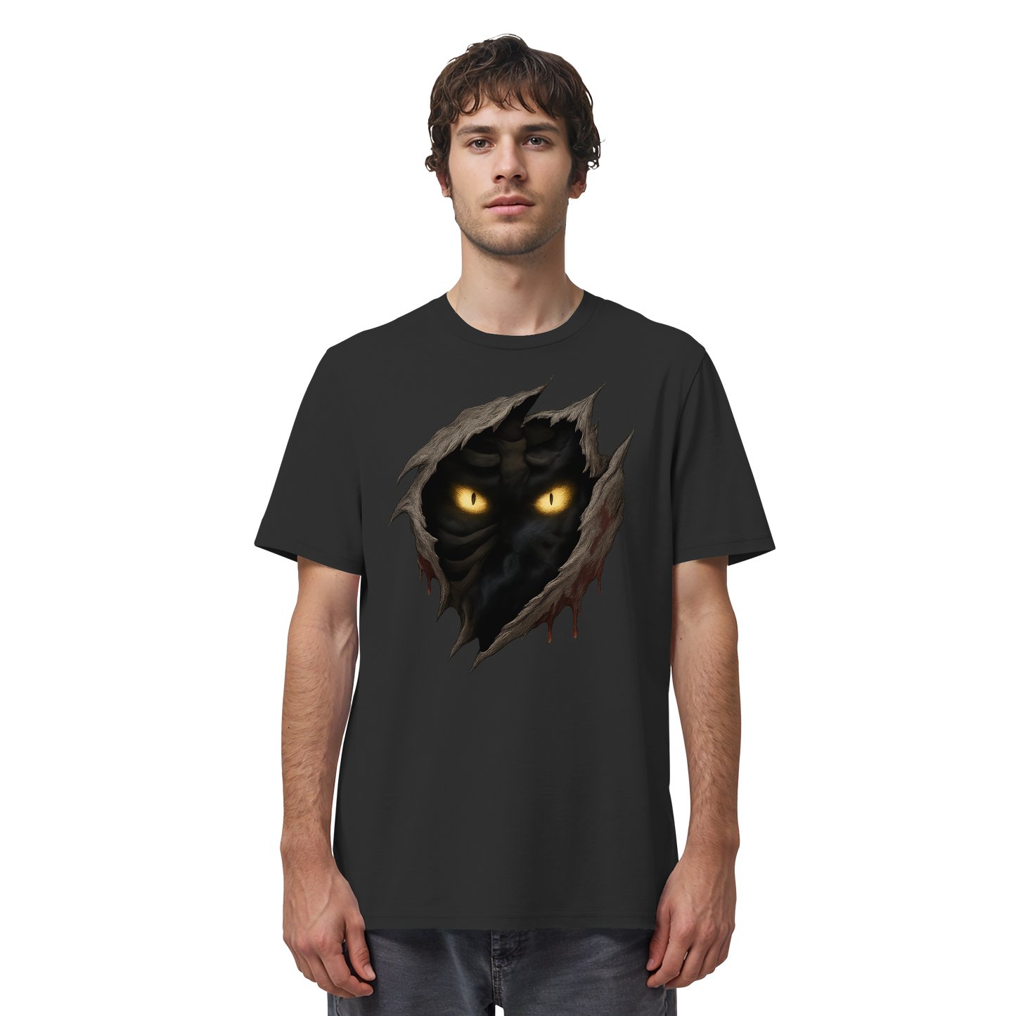 Haunted Eyes – Creepy Halloween Tee | Spooky Staring Eyes Design