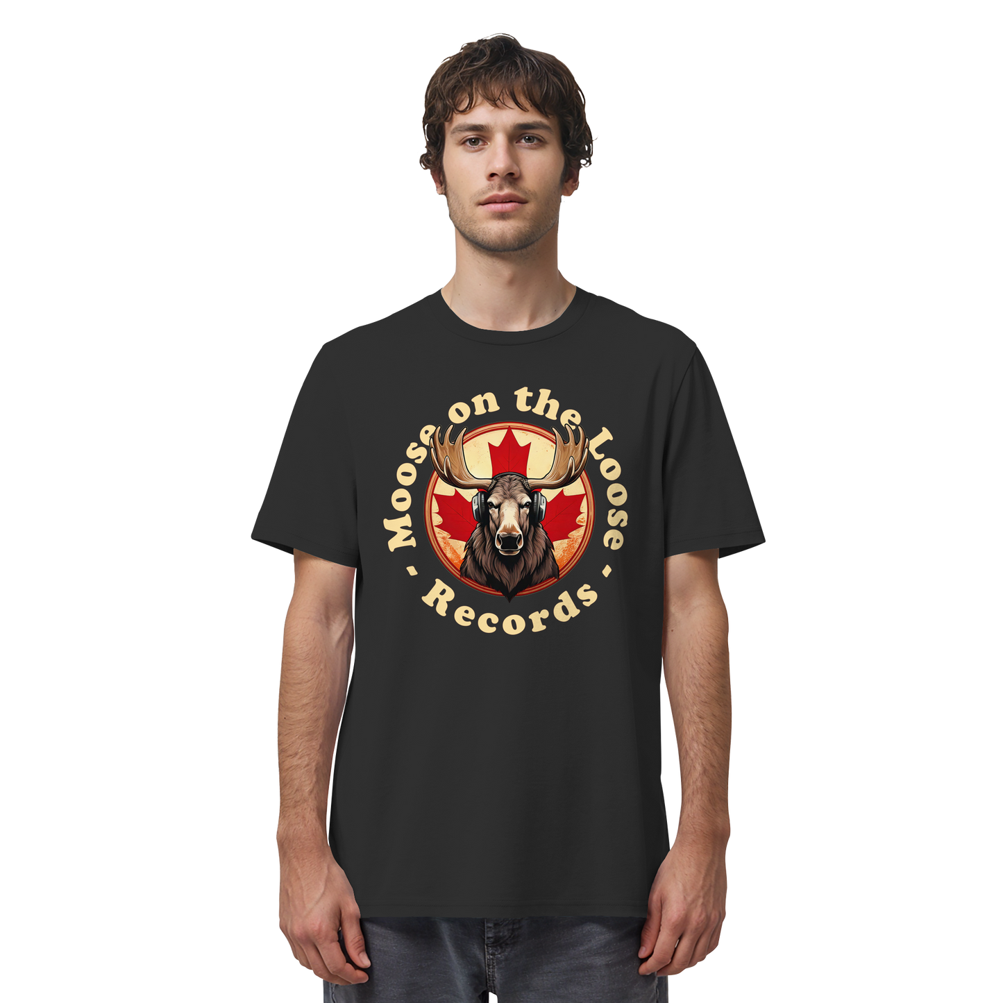 “Moose on the Loose Records” Unisex Short Sleeve Tee – A Hit for Every Playlist
