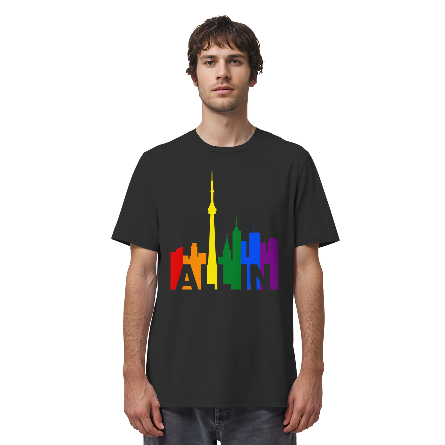 ALL IN – Pride Toronto Unisex T-Shirt – Bold Statement