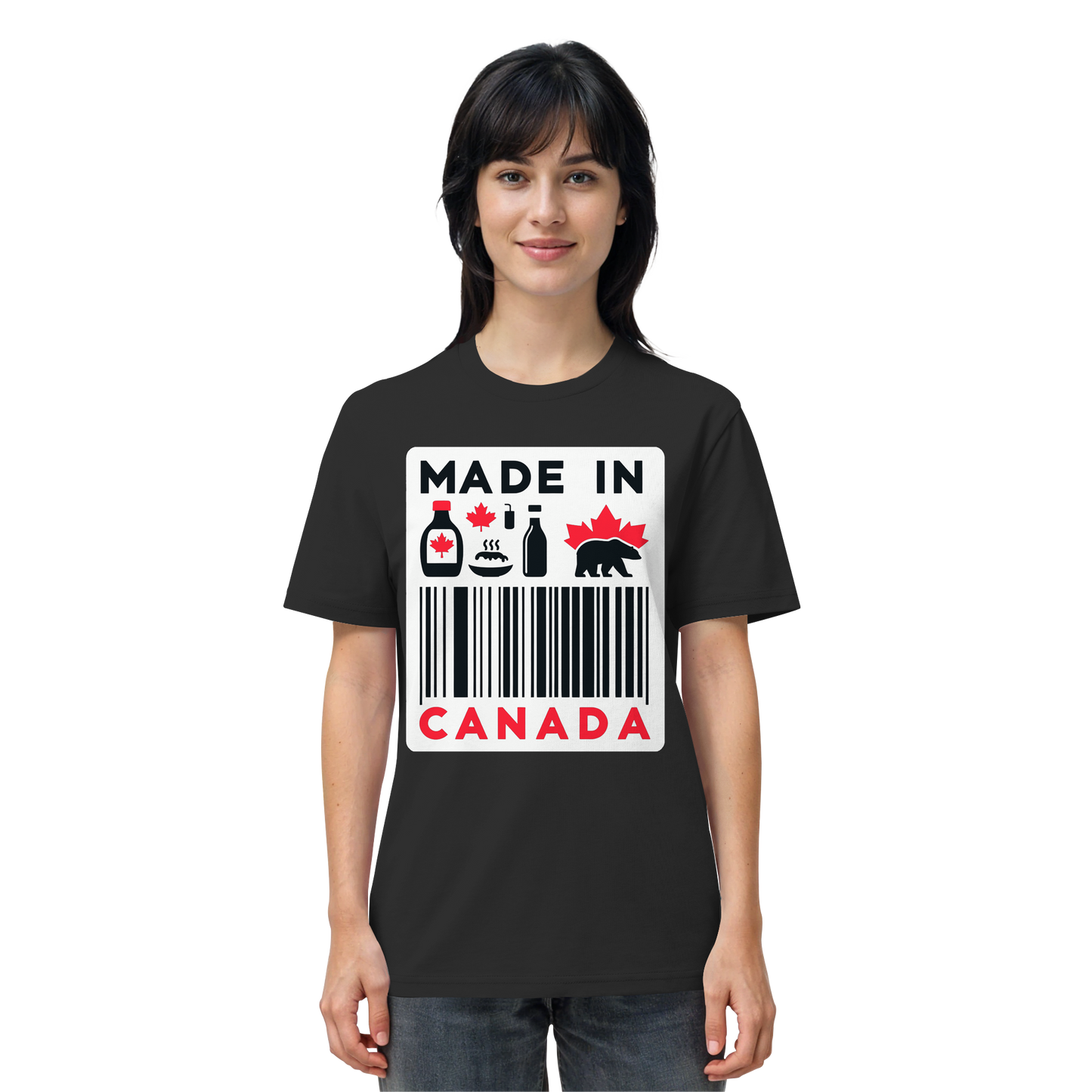 "Made in Canada" product label Design Unisex Short Sleeve Tee – Minimalist, Playful, and Proud