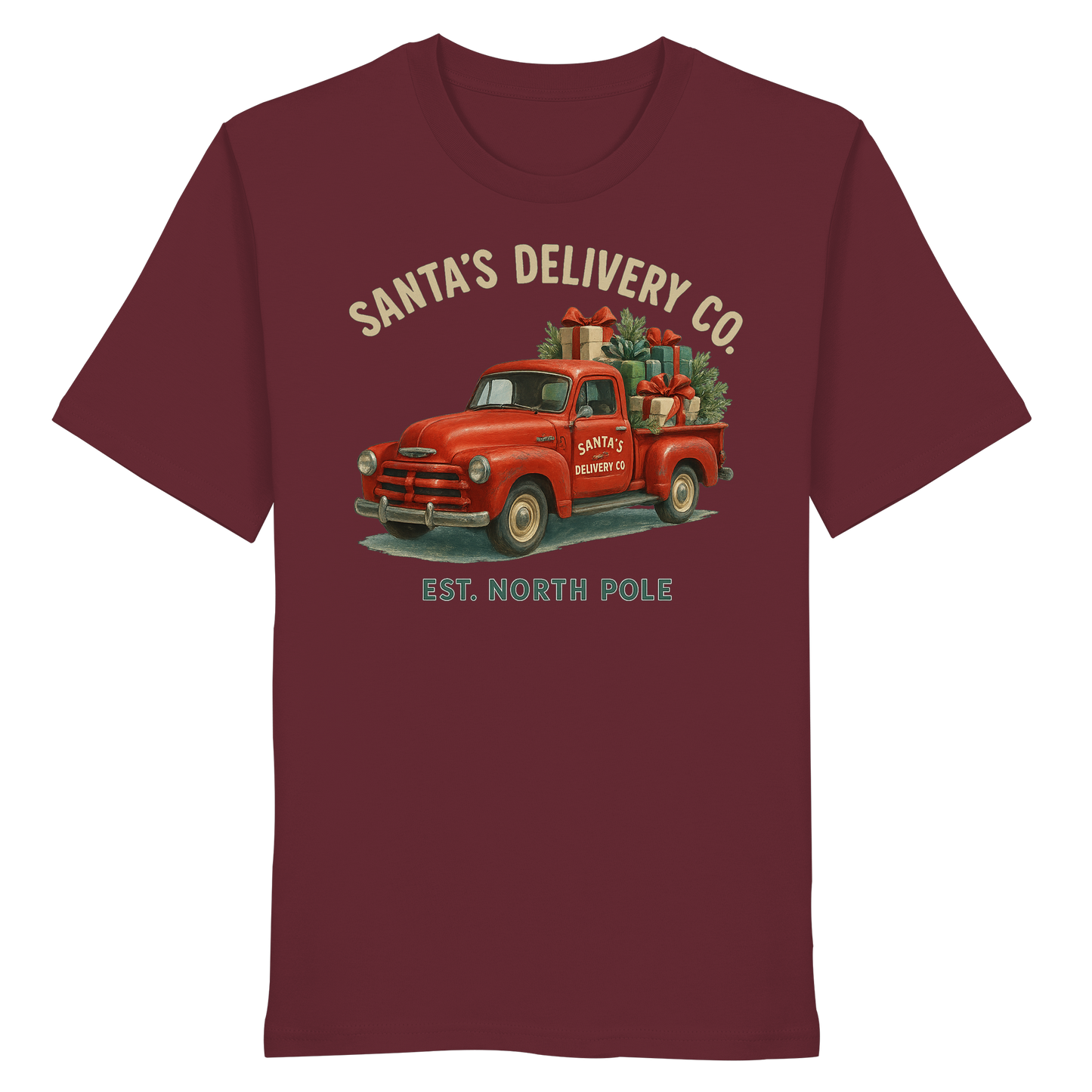 Santa’s Delivery Truck | Vintage Christmas Shirt | Red Truck Holiday Tee –Premium Cotton Gift