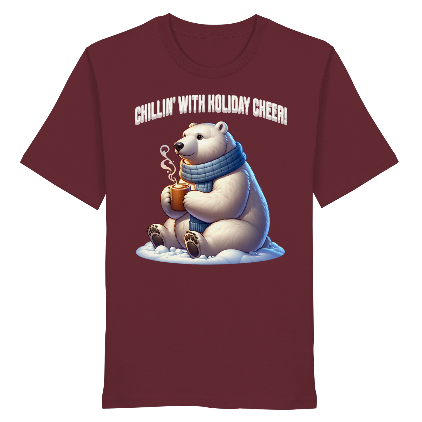 Chillin’ With Holiday Cheer | Polar Bear Christmas Tee | Cozy Holiday Shirt – Premium Cotton