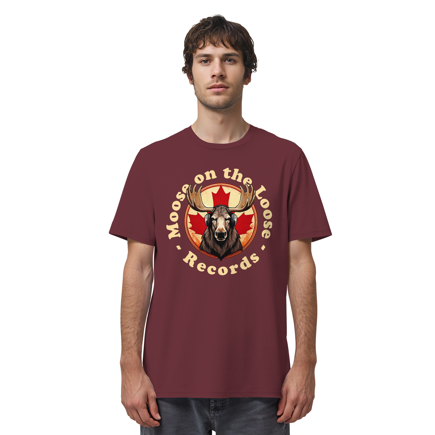 “Moose on the Loose Records” Unisex Short Sleeve Tee – A Hit for Every Playlist