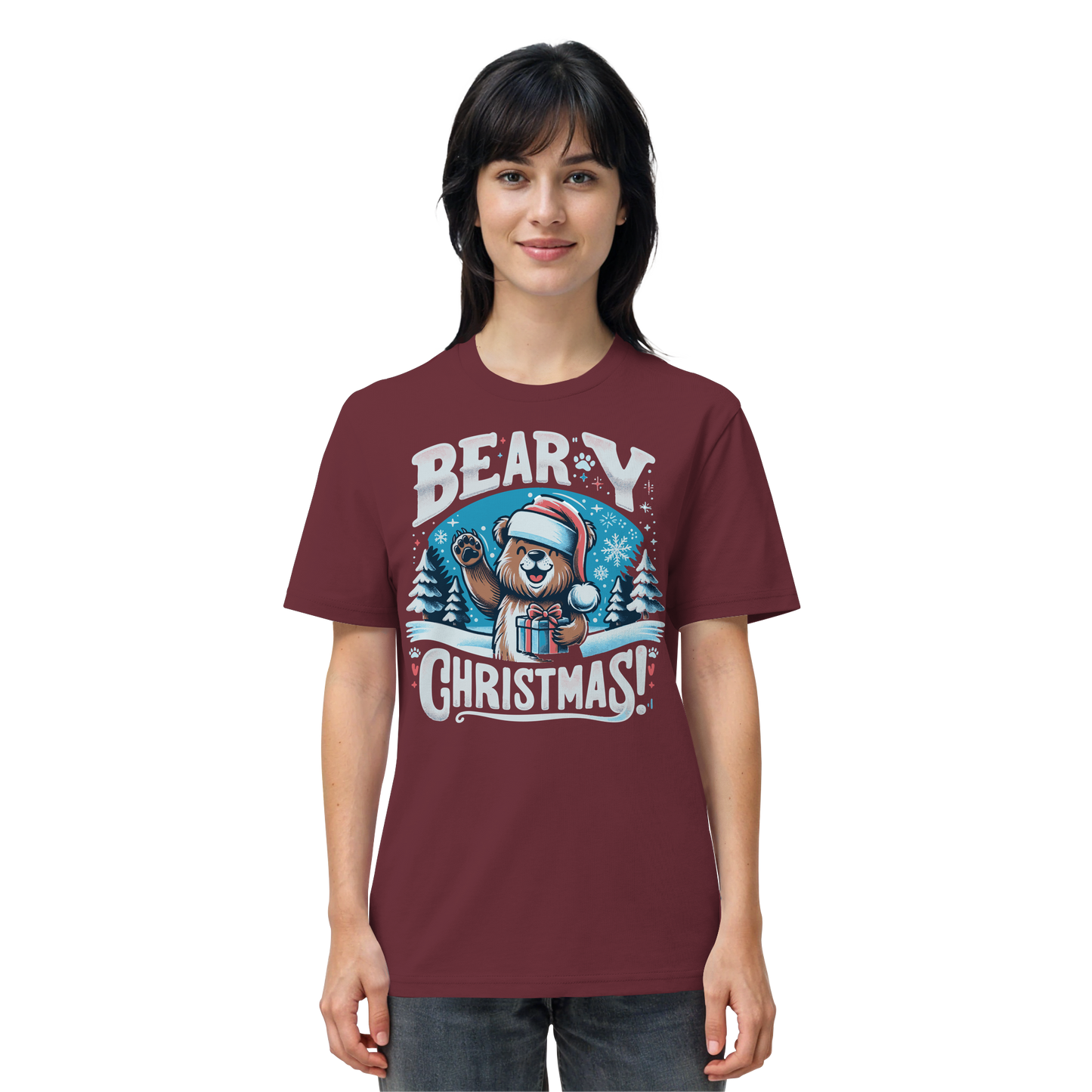 Beary Christmas | Funny Canadian Bear Christmas T-Shirt | Premium Cotton Holiday