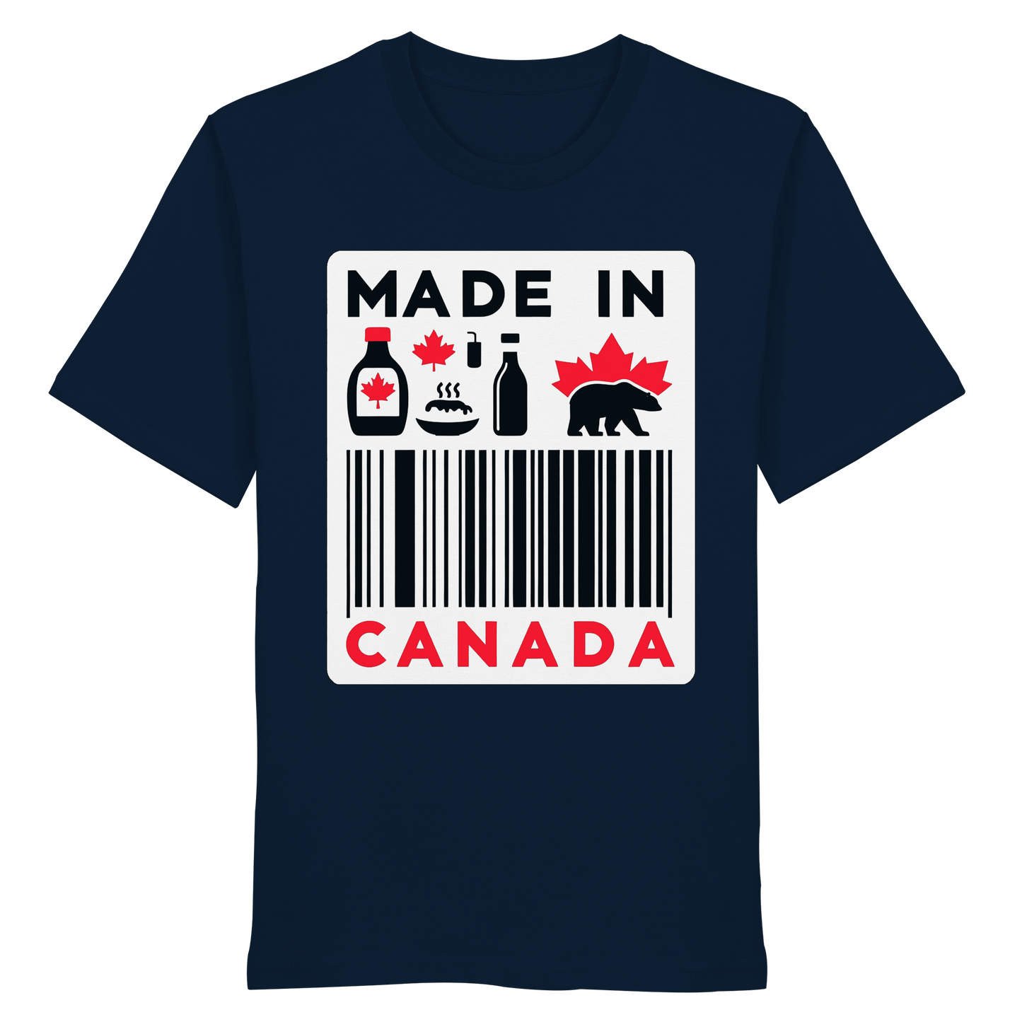 "Made in Canada" product label Design Unisex Short Sleeve Tee – Minimalist, Playful, and Proud