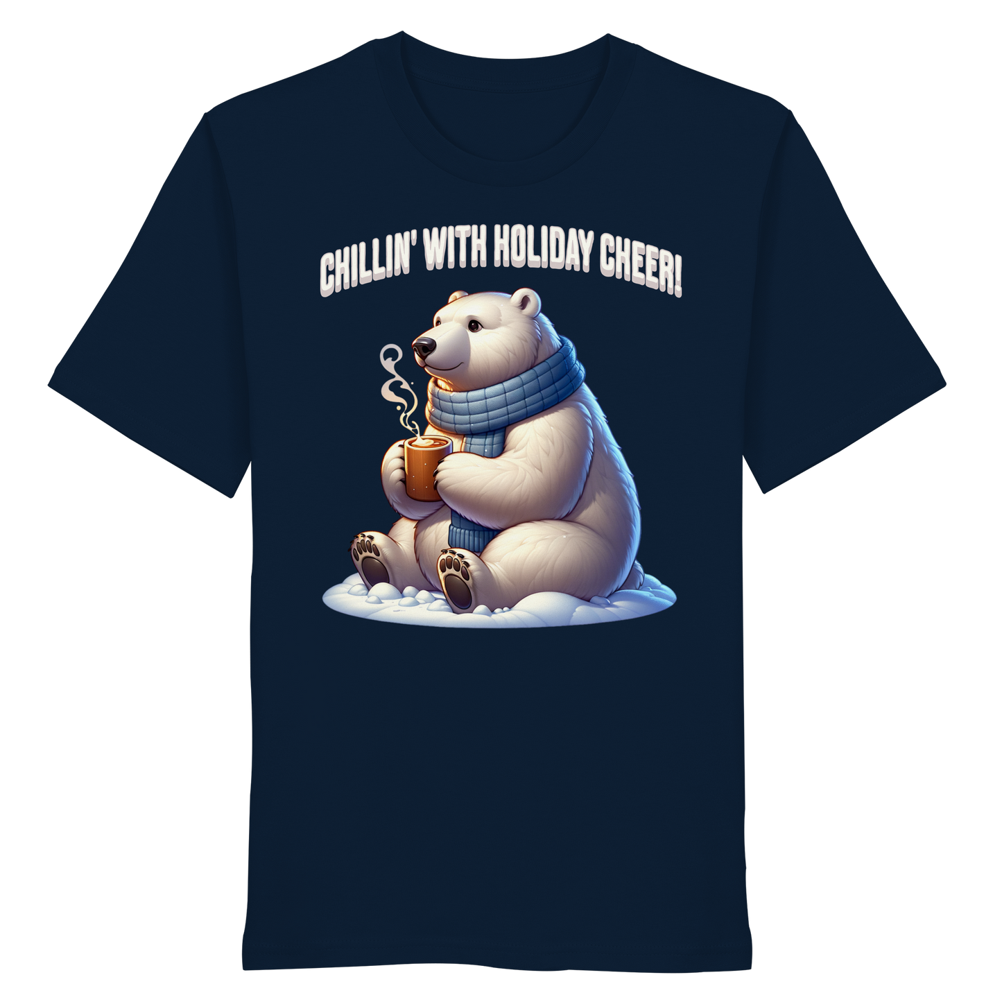 Chillin’ With Holiday Cheer | Polar Bear Christmas Tee | Cozy Holiday Shirt – Premium Cotton
