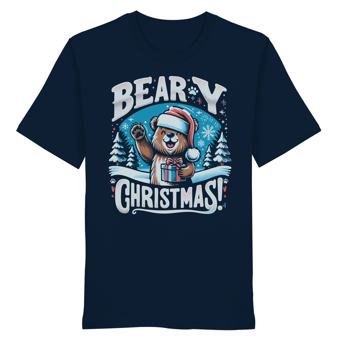 Beary Christmas | Funny Canadian Bear Christmas T-Shirt | Premium Cotton Holiday