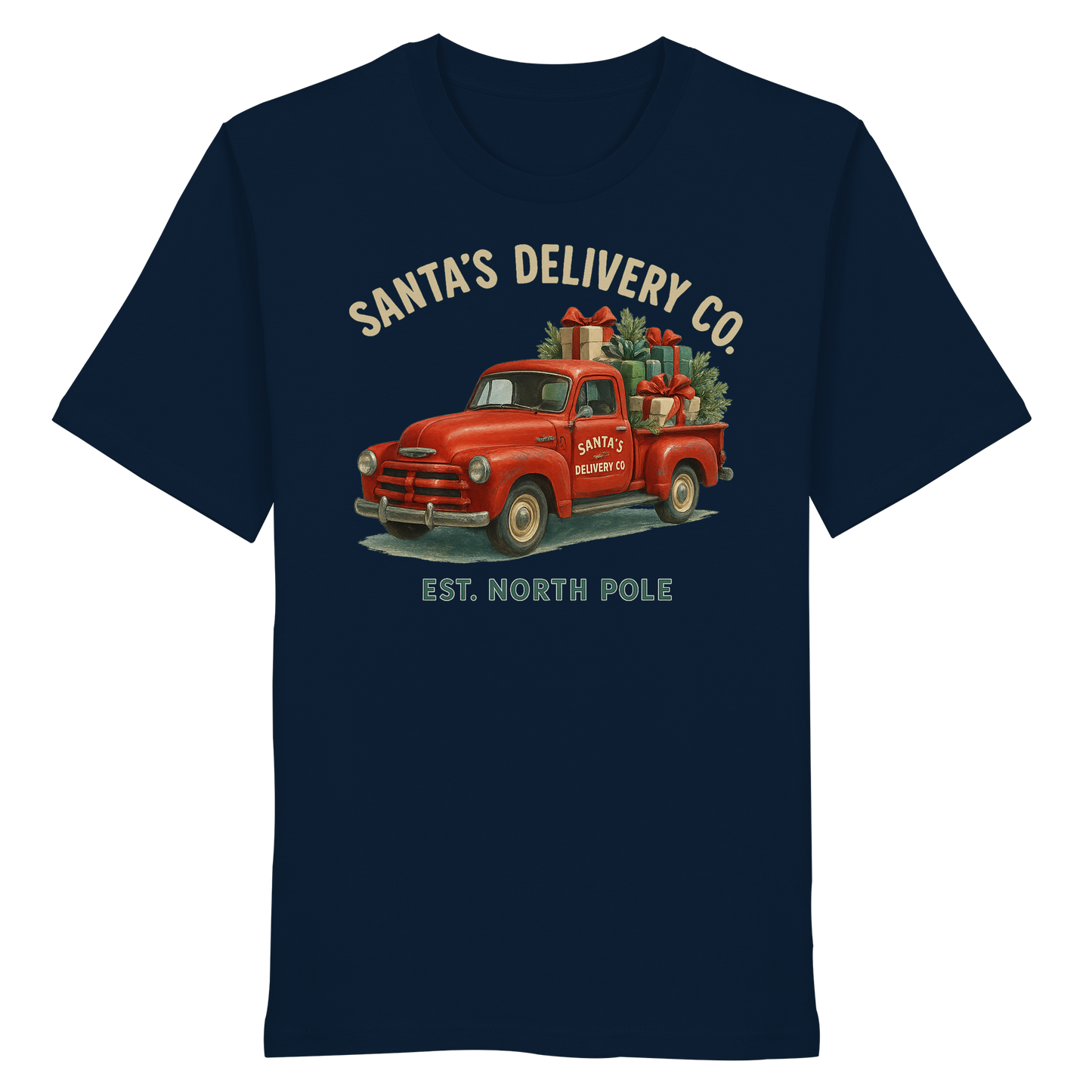 Santa’s Delivery Truck | Vintage Christmas Shirt | Red Truck Holiday Tee –Premium Cotton Gift