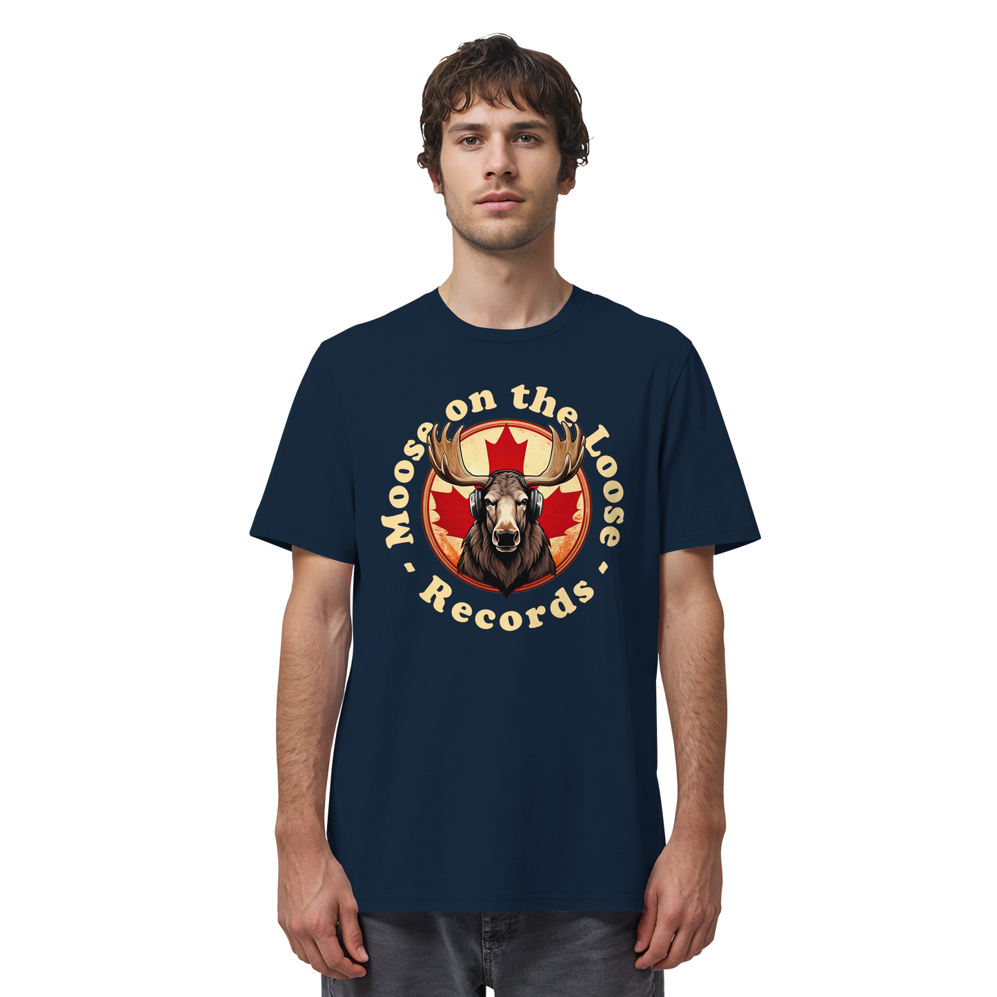 “Moose on the Loose Records” Unisex Short Sleeve Tee – A Hit for Every Playlist