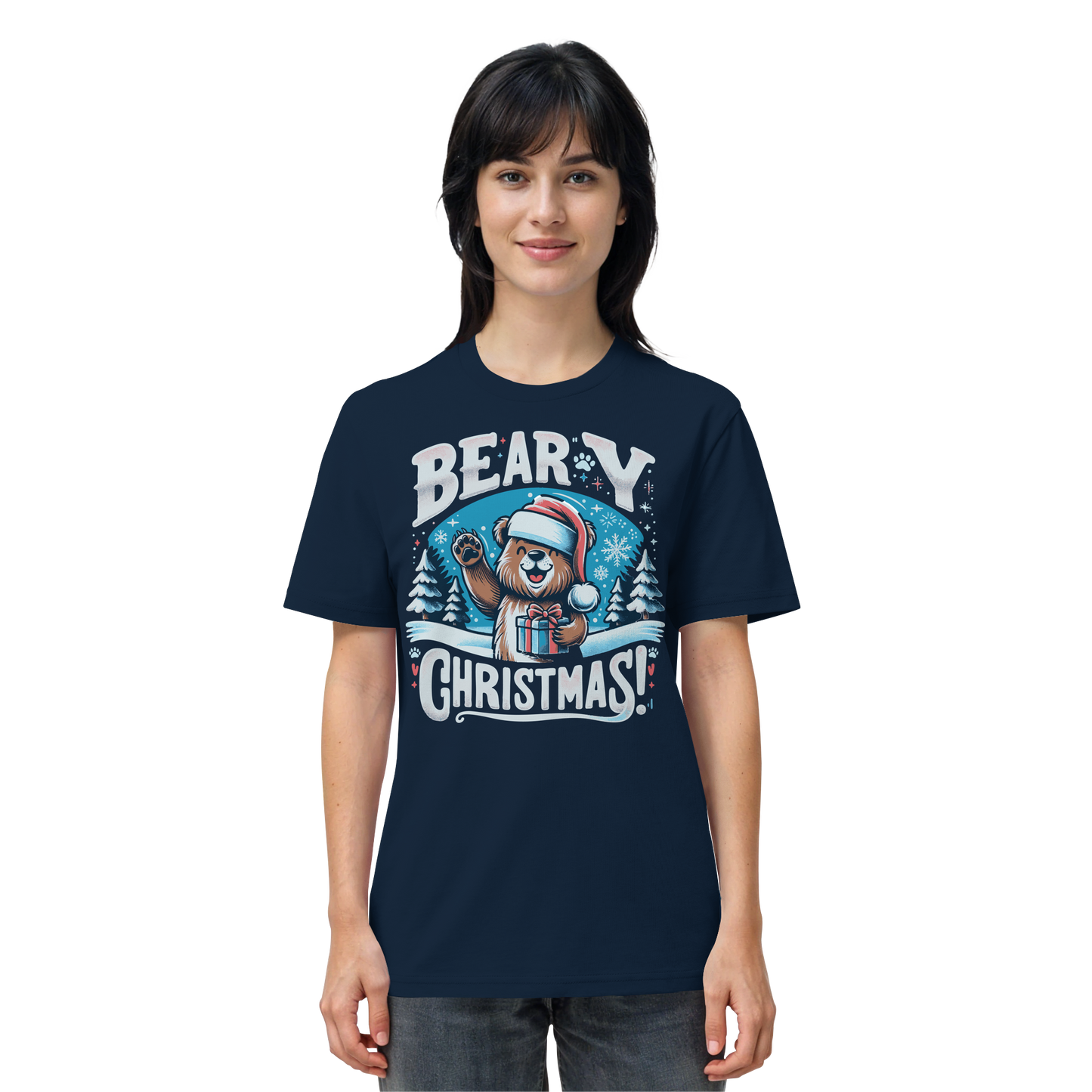Beary Christmas | Funny Canadian Bear Christmas T-Shirt | Premium Cotton Holiday