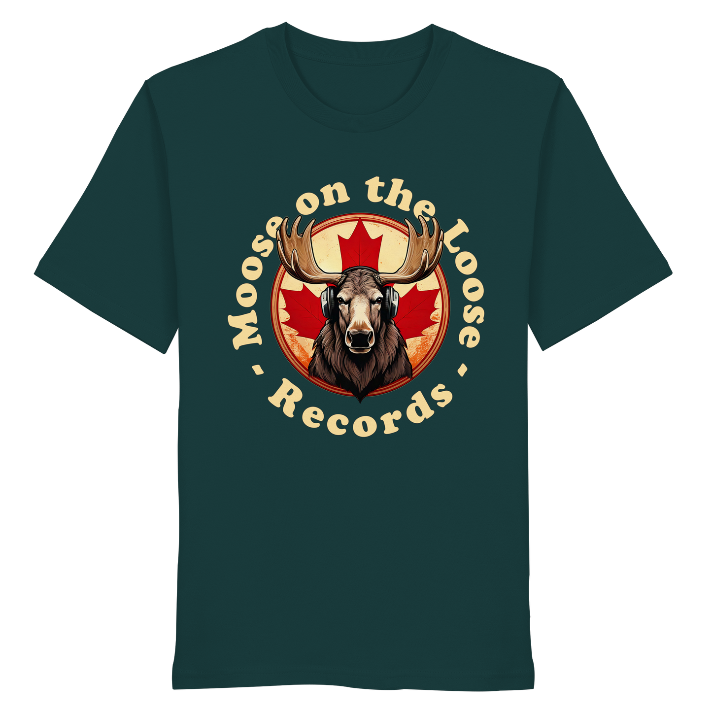 “Moose on the Loose Records” Unisex Short Sleeve Tee – A Hit for Every Playlist