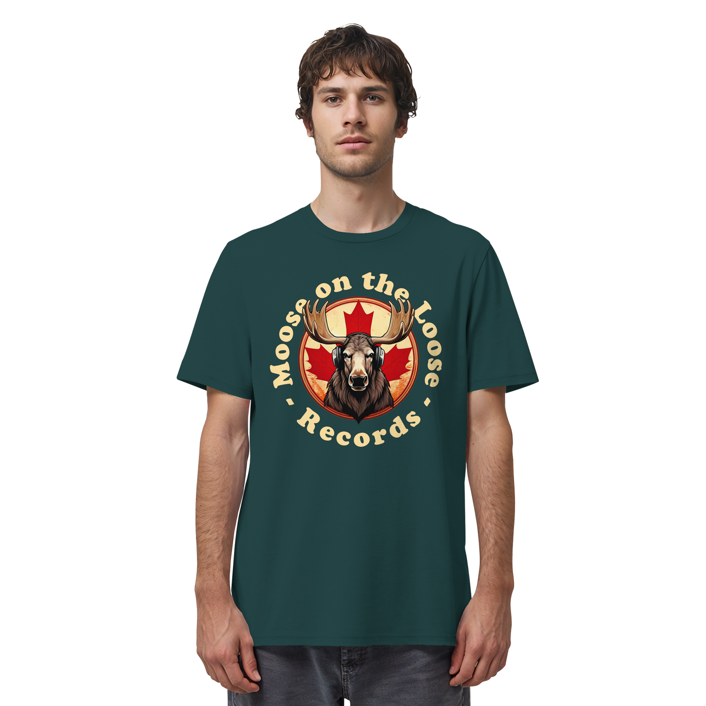 “Moose on the Loose Records” Unisex Short Sleeve Tee – A Hit for Every Playlist