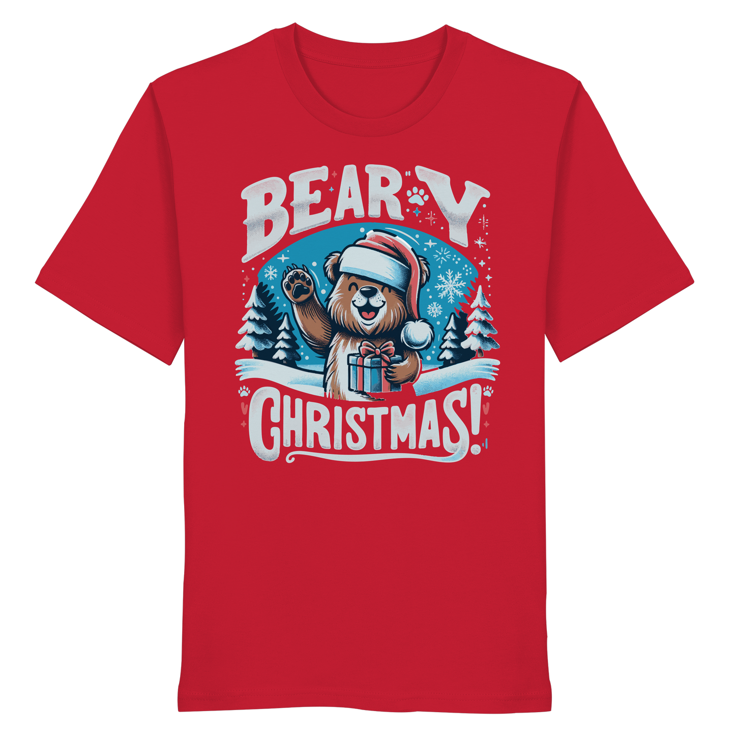 Beary Christmas | Funny Canadian Bear Christmas T-Shirt | Premium Cotton Holiday