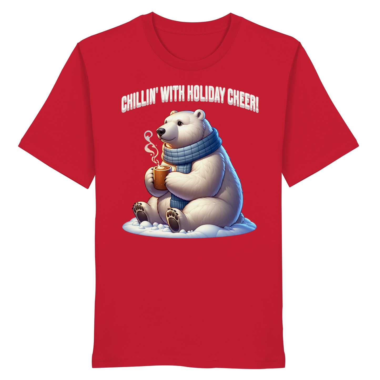 Chillin’ With Holiday Cheer | Polar Bear Christmas Tee | Cozy Holiday Shirt – Premium Cotton