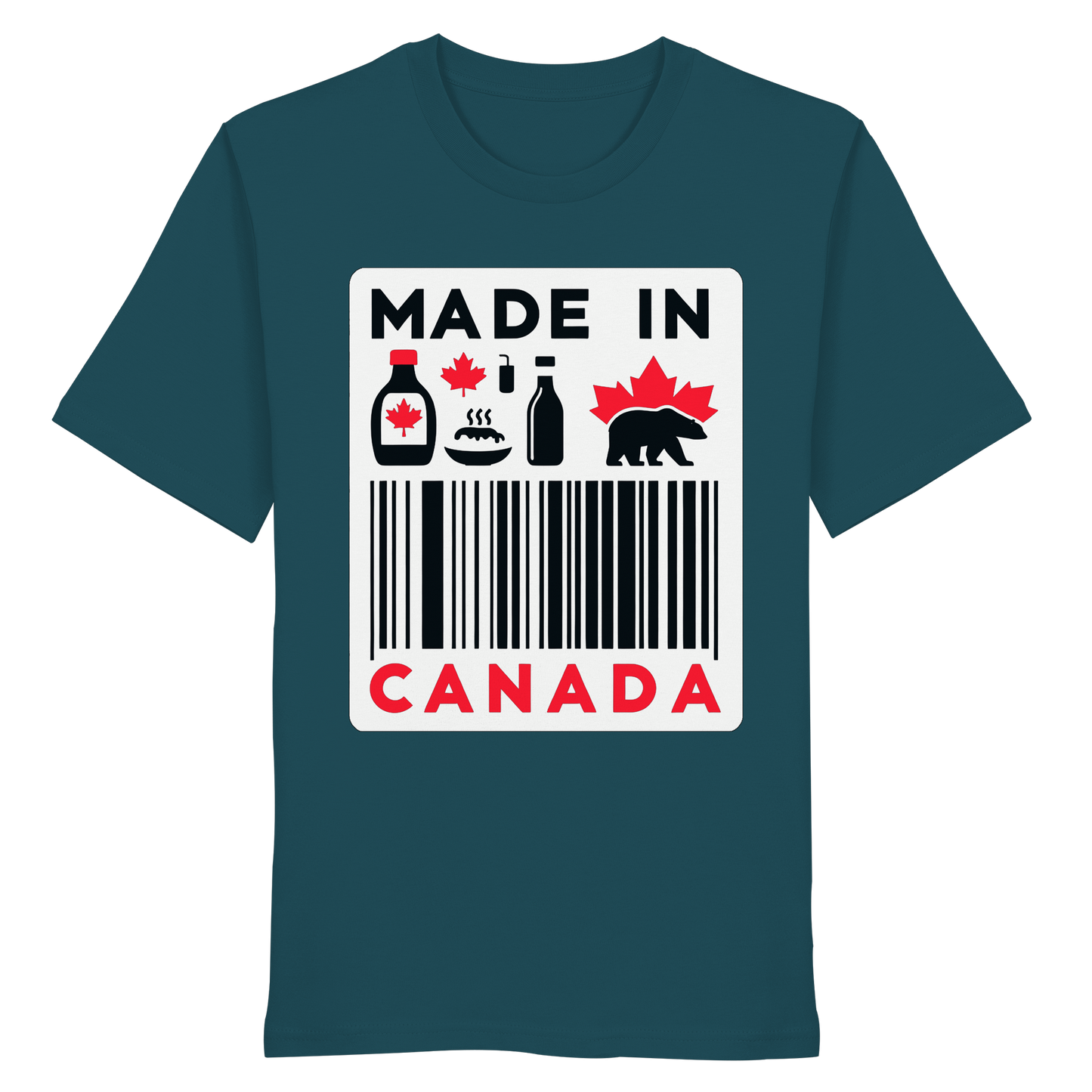"Made in Canada" product label Design Unisex Short Sleeve Tee – Minimalist, Playful, and Proud