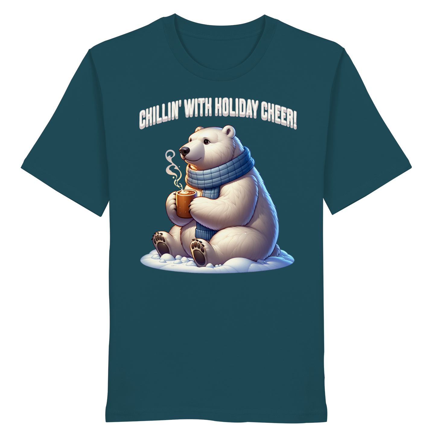 Chillin’ With Holiday Cheer | Polar Bear Christmas Tee | Cozy Holiday Shirt – Premium Cotton