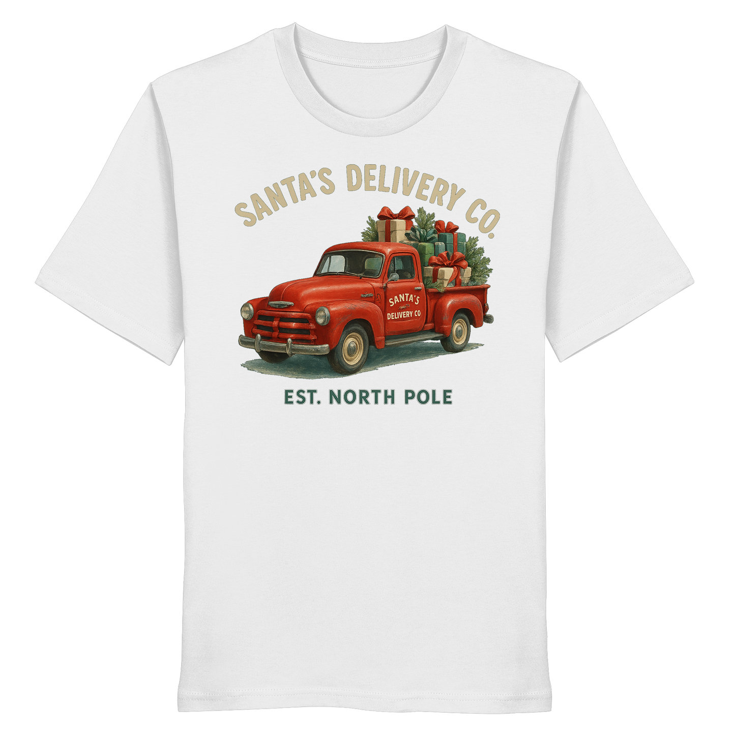 Santa’s Delivery Truck | Vintage Christmas Shirt | Red Truck Holiday Tee –Premium Cotton Gift