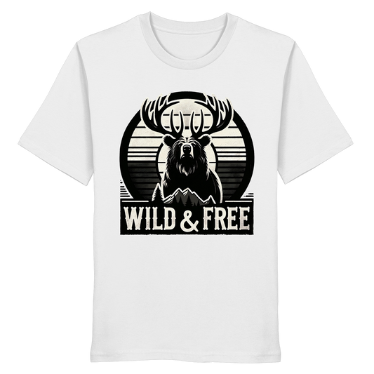 “Wild & Free” Unisex Short Sleeve Tee – Nature Inspired Graphic T-Shirt