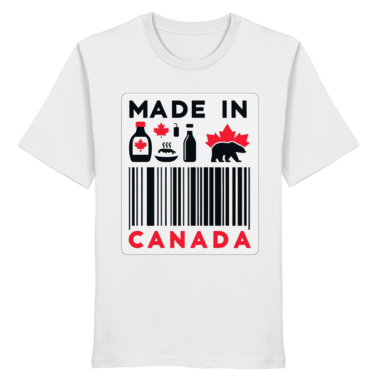 "Made in Canada" product label Design Unisex Short Sleeve Tee – Minimalist, Playful, and Proud