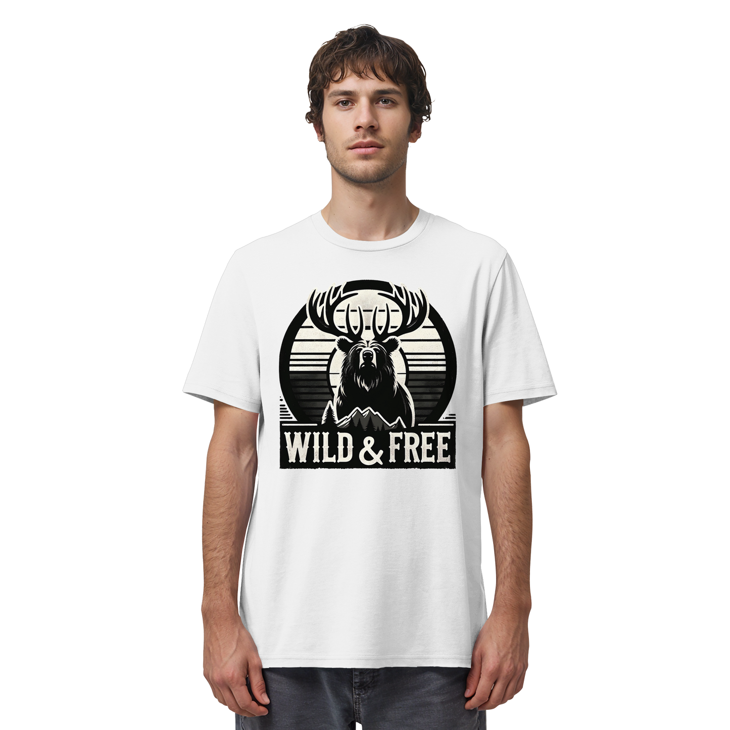 “Wild & Free” Unisex Short Sleeve Tee – Nature Inspired Graphic T-Shirt
