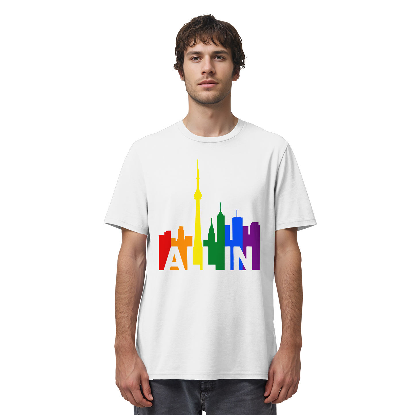 ALL IN – Pride Toronto Unisex T-Shirt – Bold Statement