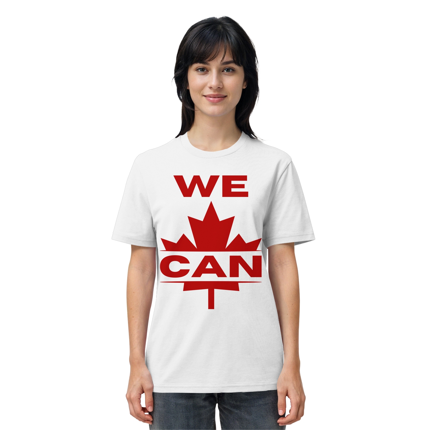 “WE CAN” with Maple Leaf Unisex Short Sleeve Tee – Casual Comfort for Every Occasion