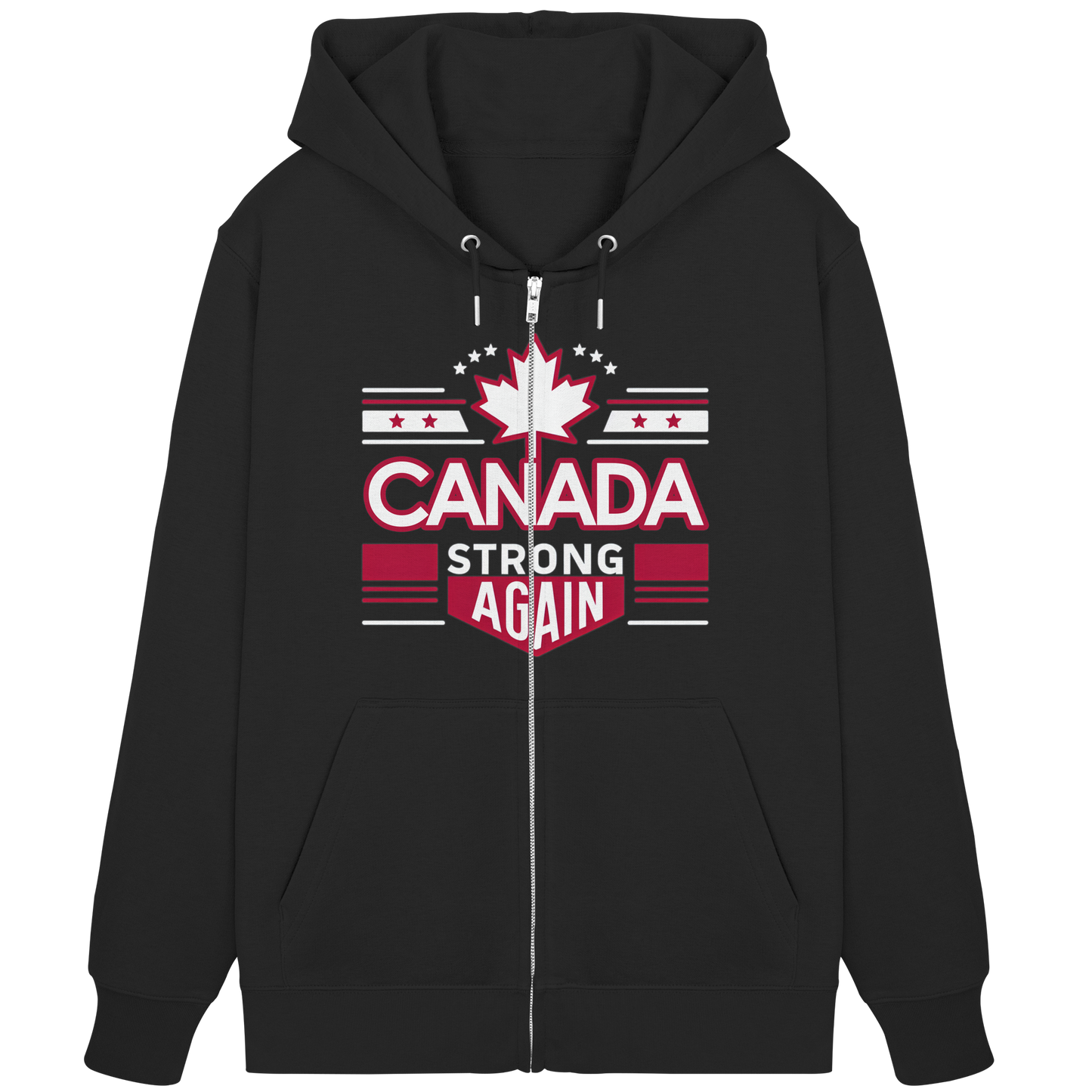 “Canada Strong Again” Unisex Zip Hoodie – Wear Your Pride, Bold and Patriotic!