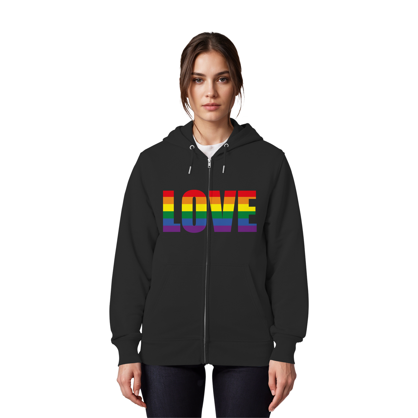 LOVE - Soft Zip Hoodie for Cool Days