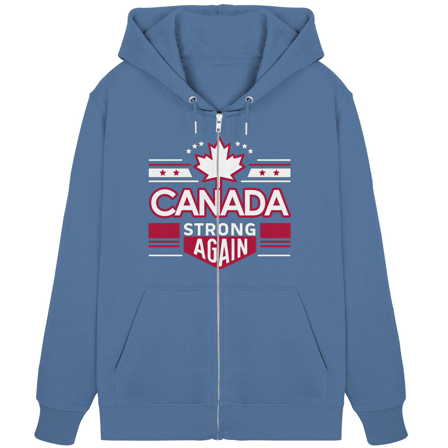 “Canada Strong Again” Unisex Zip Hoodie – Wear Your Pride, Bold and Patriotic!