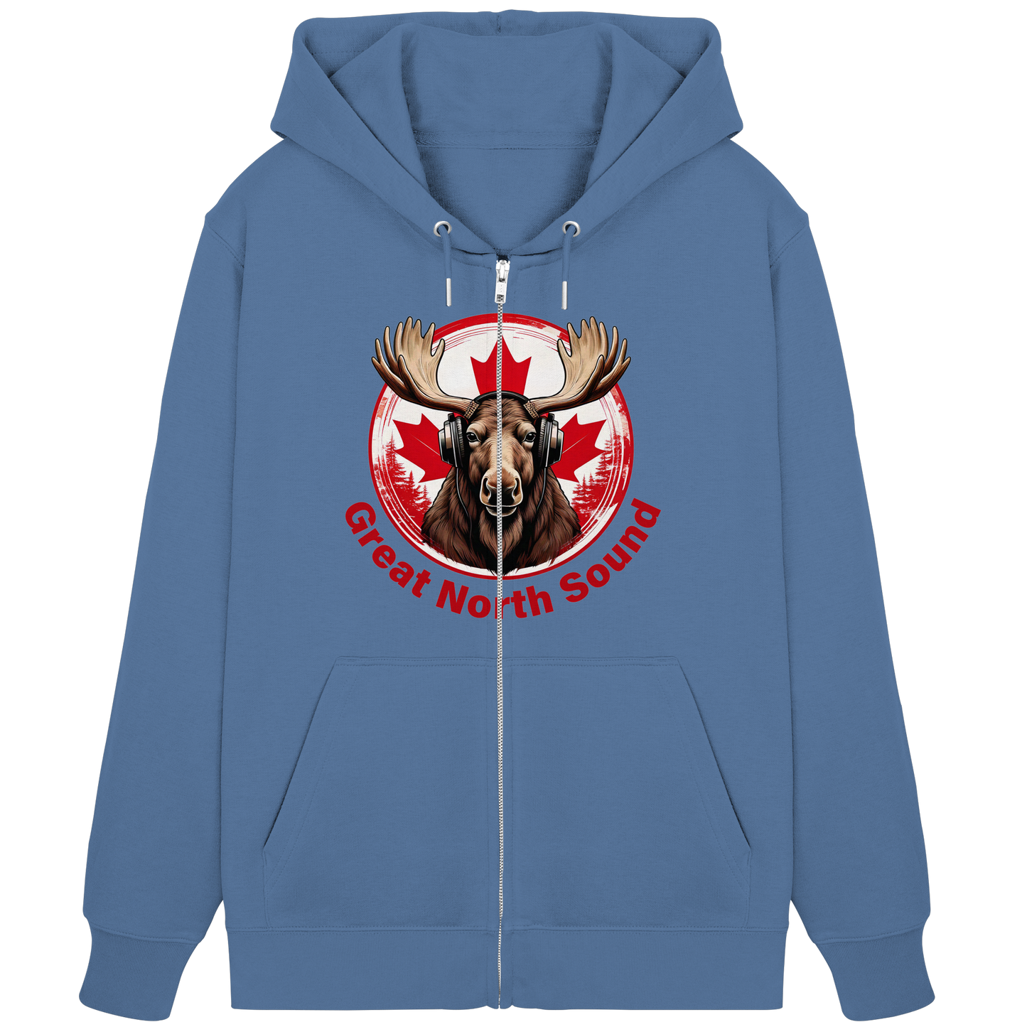"Great North Sound" Moose and Music Unisex Zip Hoodie
