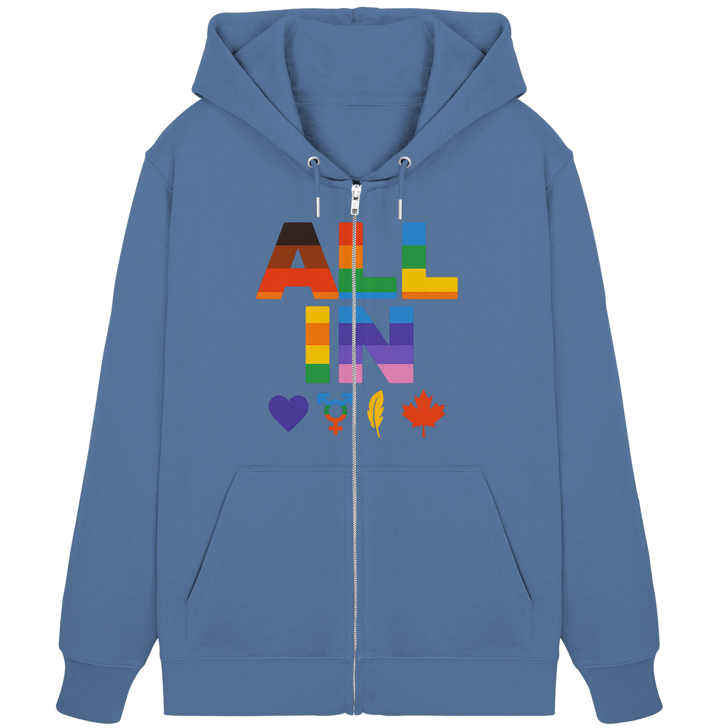 ALL IN Heart. Voice. Pride. - Soft Zip Hoodie for Cool Days