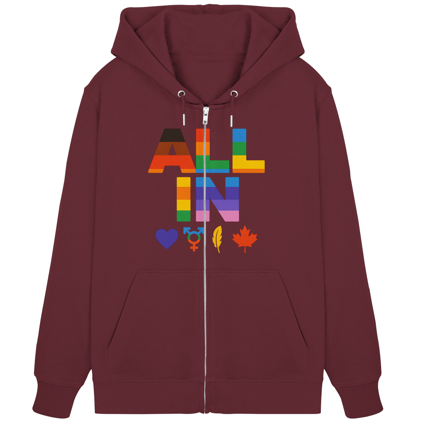 ALL IN Heart. Voice. Pride. - Soft Zip Hoodie for Cool Days