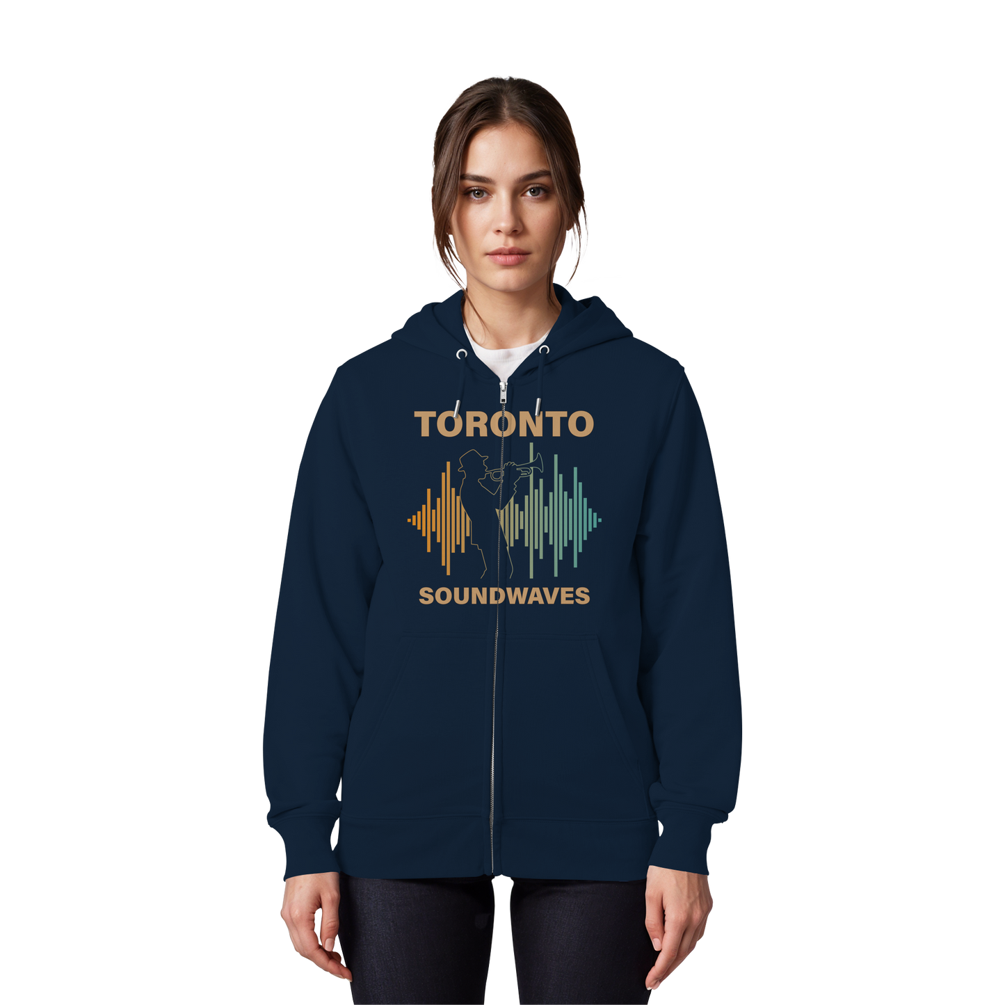 Toronto Soundwaves Zip Hoodie – Move to the Beat, Layer in Style