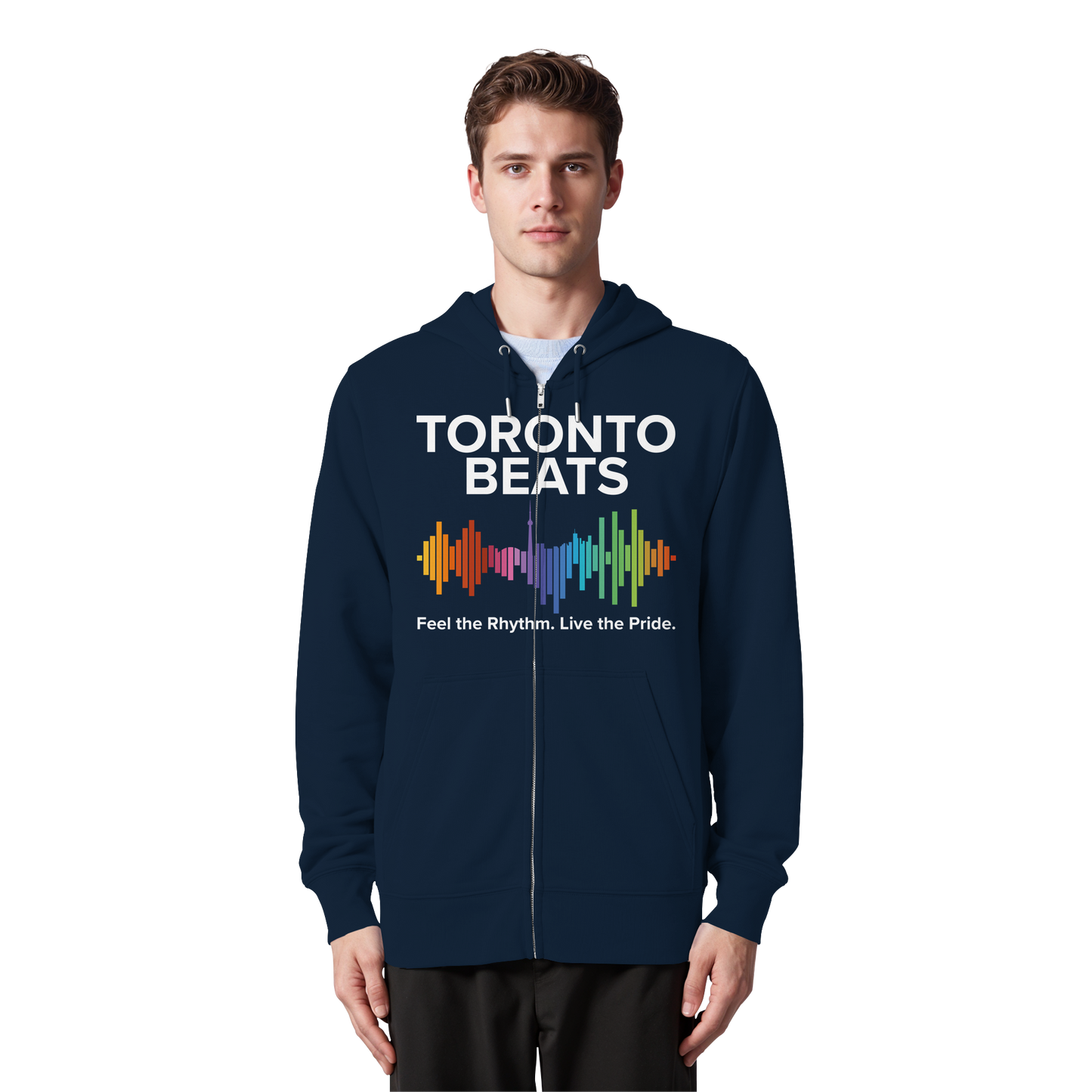 Toronto Beats Zip Hoodie – City Cool with a Cozy Beat.