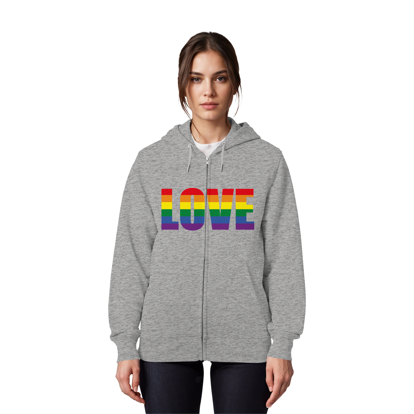 LOVE - Soft Zip Hoodie for Cool Days