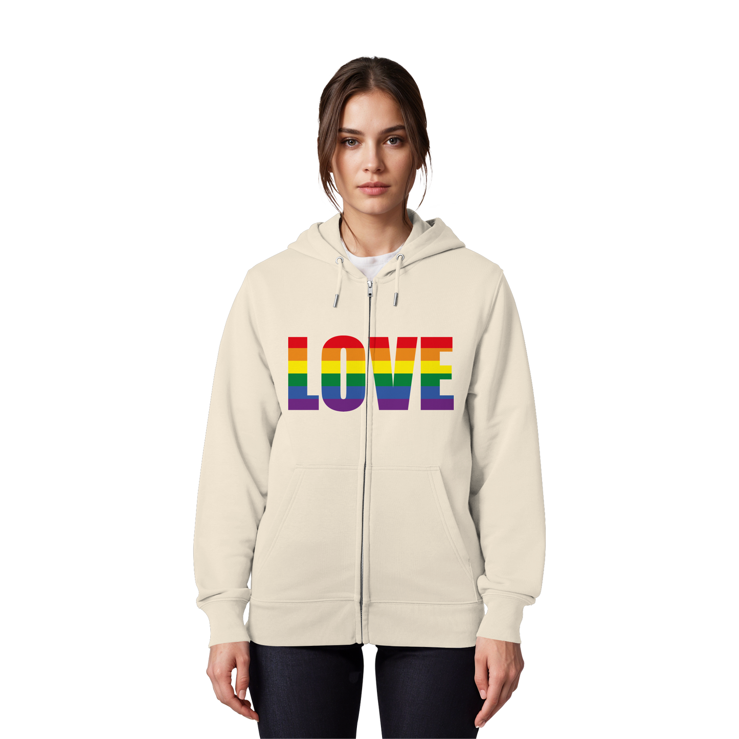 LOVE - Soft Zip Hoodie for Cool Days